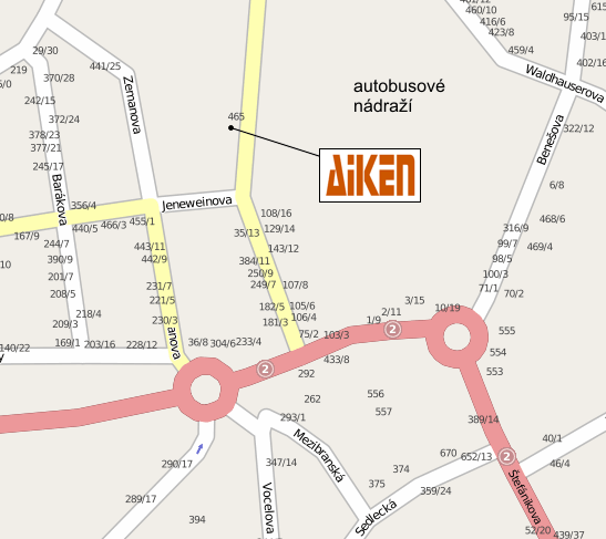 AIKEN na mapě